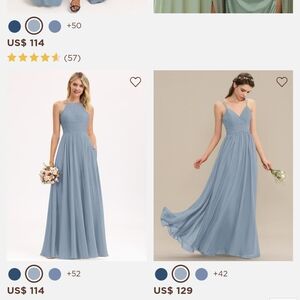 JJs House Blue Pleated Halter Gown